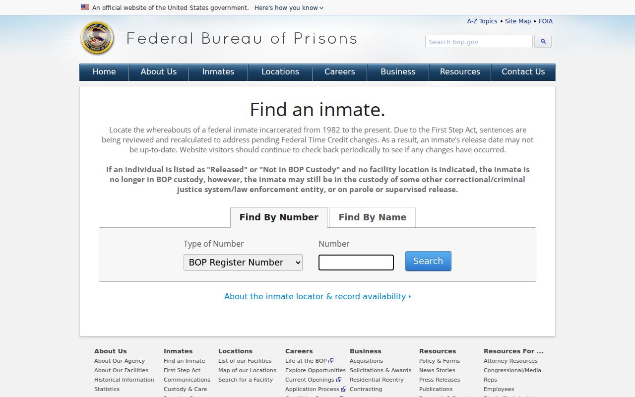Woodford County arrest search source for federal inmate custody lookup