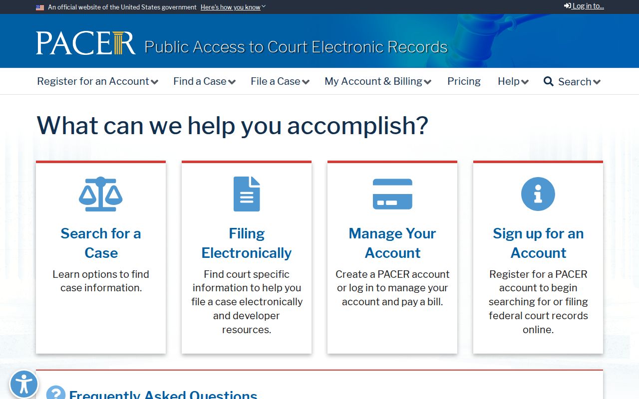 Federal criminal record access for Woodford County through PACER