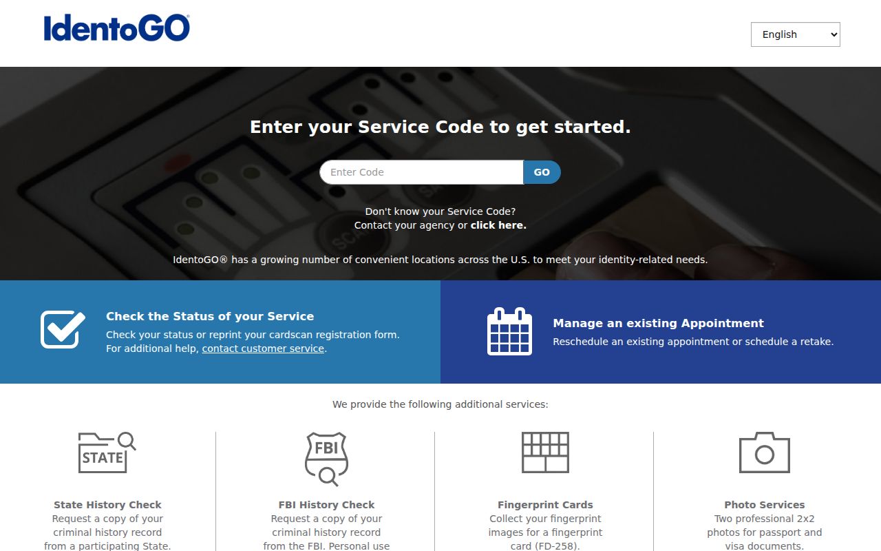 Woodford County criminal history fingerprint enrollment through IdentoGO